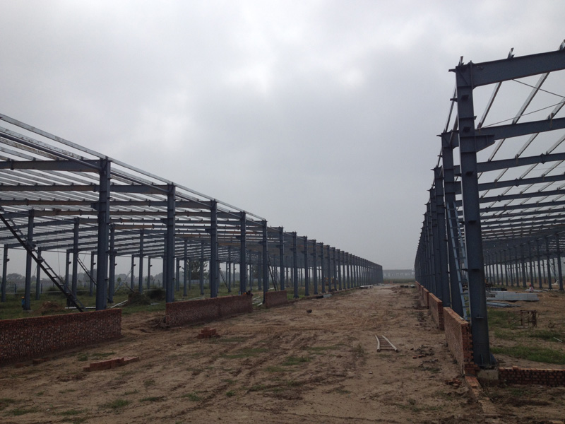 鋼結(jié)構(gòu)雙胞胎廠房施工