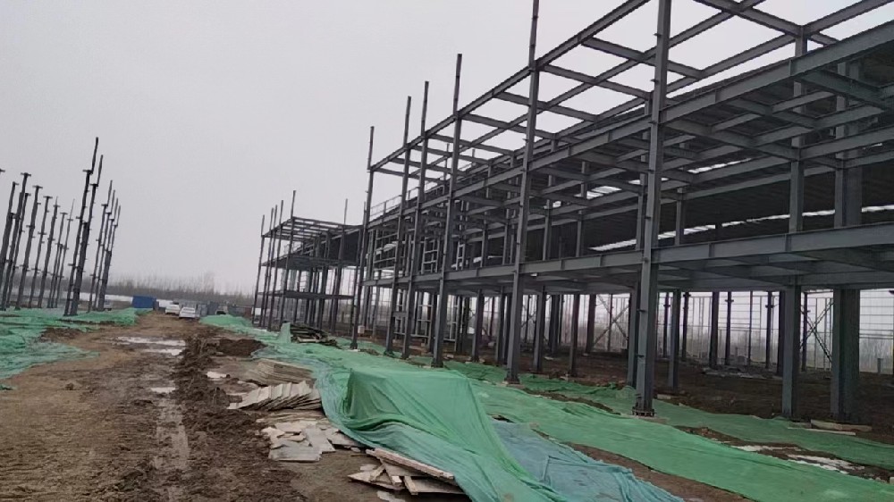 前辦公后車間鋼結(jié)構(gòu)骨架 衡水鋼結(jié)構(gòu)廠房 衡水鋼結(jié)構(gòu)車間  鋼結(jié)構(gòu)框架